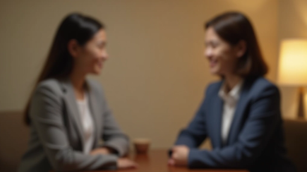 Two people having a calm conversation facing each other in a comfortable indoor setting
